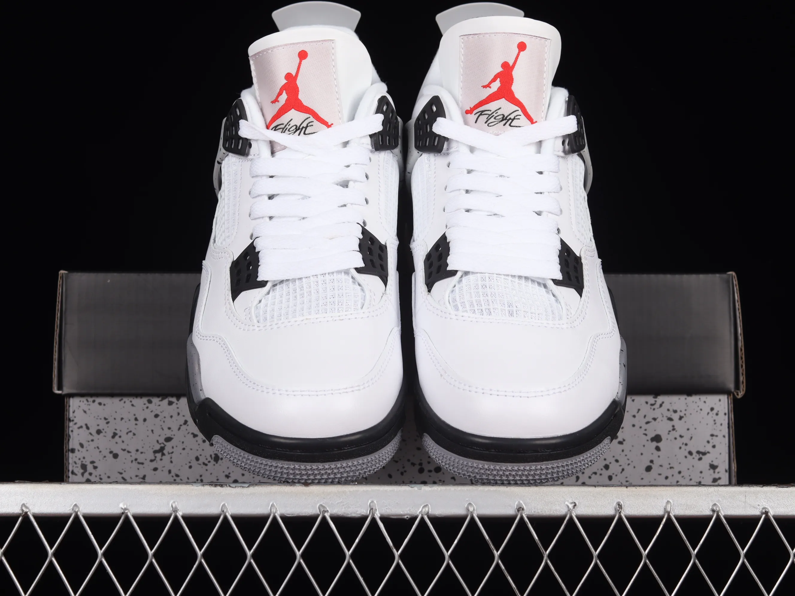 All categories Air Jordan Jordan series basketball shoes Air Jordan 4 X version Air Jordan 4 Retro "White Black" AJ4 Joe 4 white black cement 308497-103